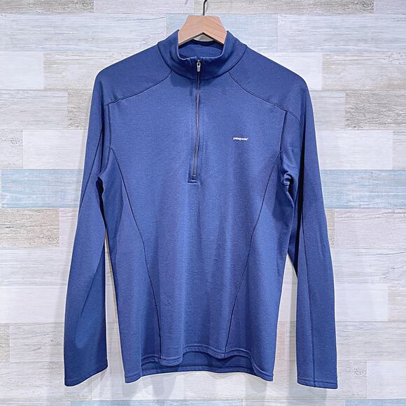 Patagonia Capilene 1/4 Zip Polartech Pullover Navy Blue Lightweight Mens Small - Picture 1 of 5